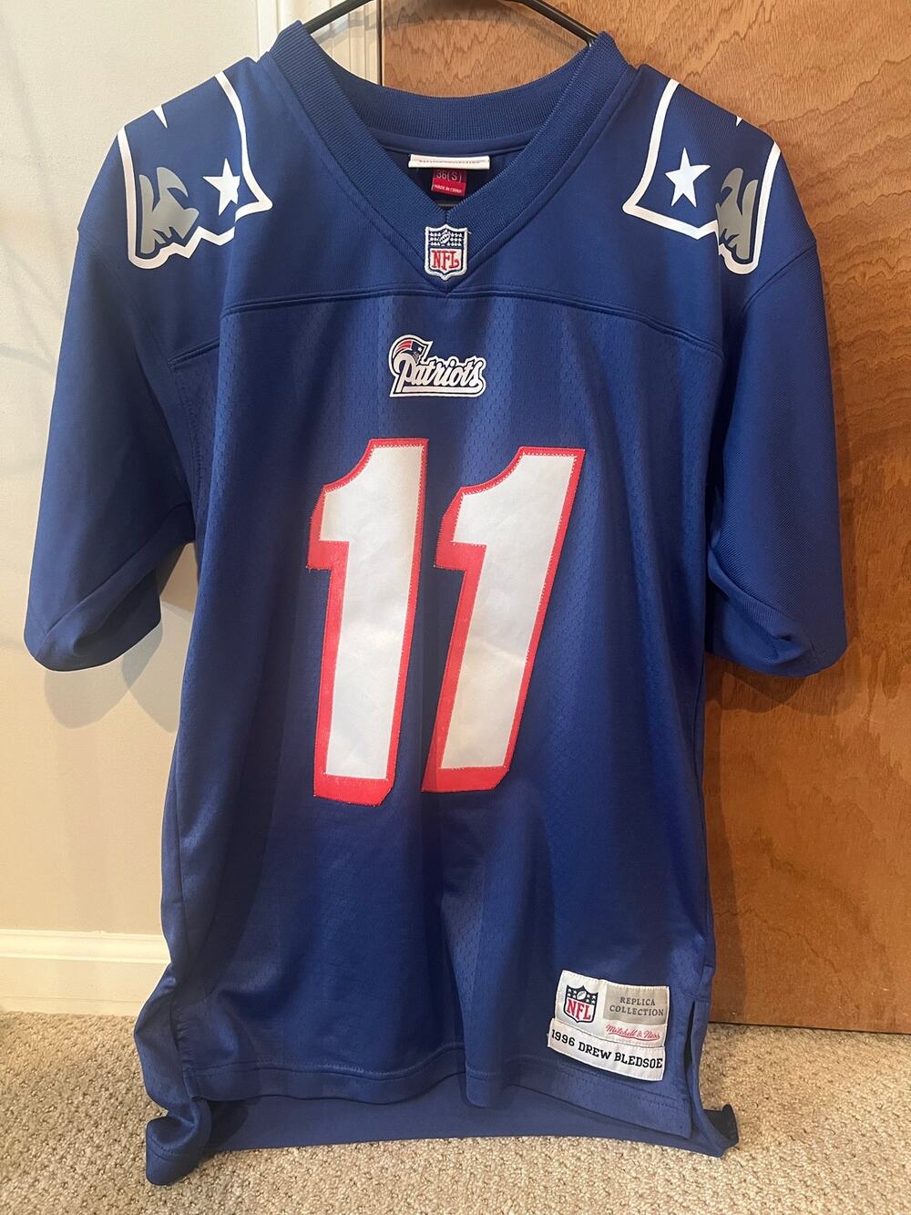 Mitchell & Mess Nre England Patriots Drew Bledsoe Jersey